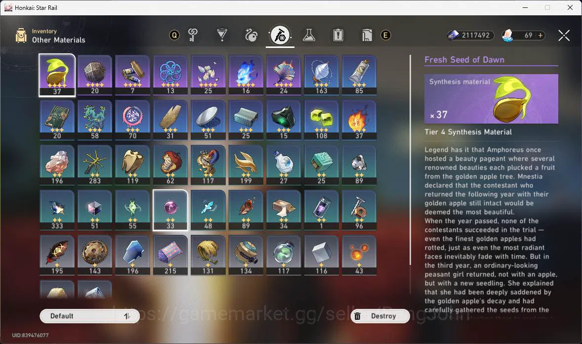 Honkai Star Rail Accounts Others ASIA|TL 68|13 Limit|Hypercarry 12