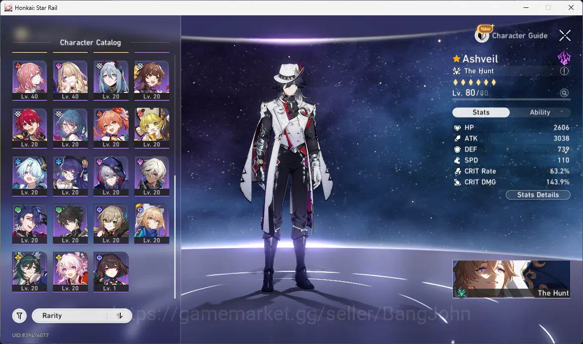 Honkai Star Rail Accounts Others ASIA|TL 68|13 Limit|Hypercarry 5