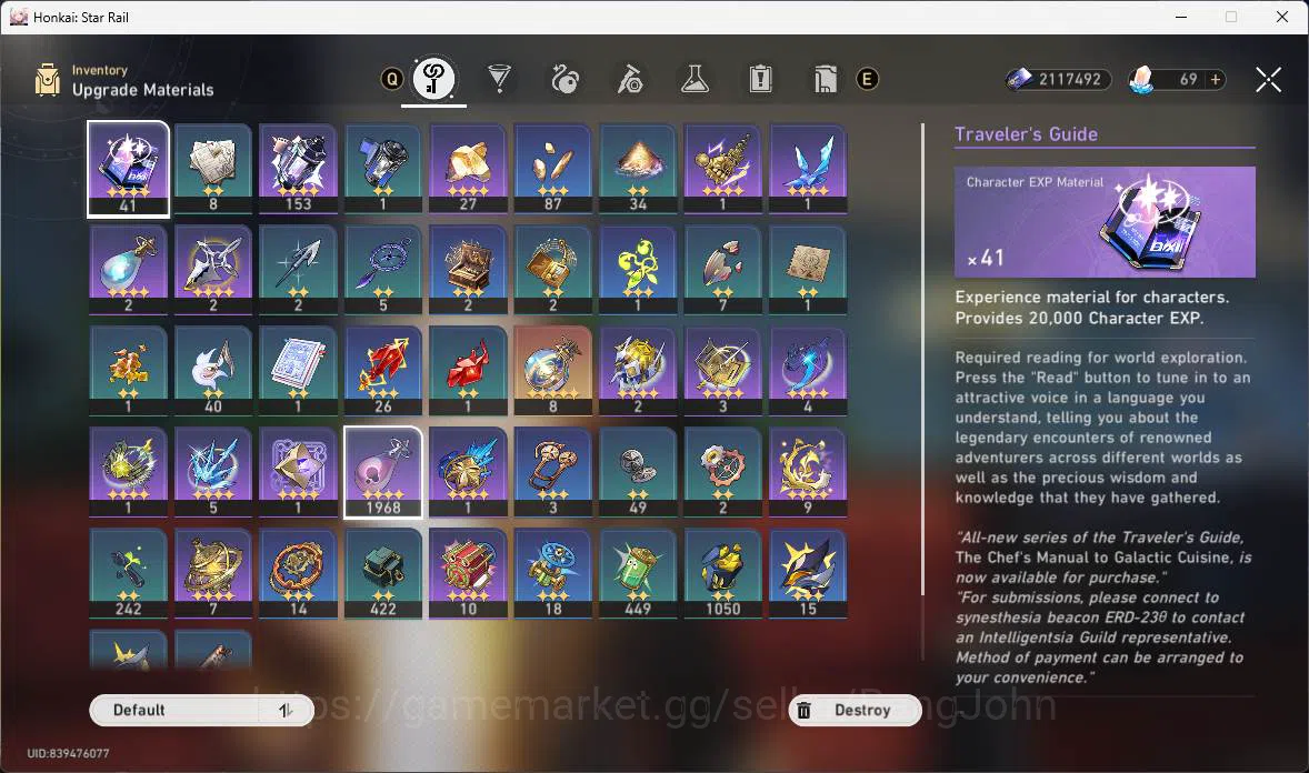 Honkai Star Rail Accounts Others ASIA|TL 68|13 Limit|Hypercarry 9
