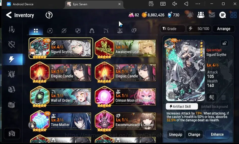 Epic Seven Accounts GLOBAL Unverif|NewEra|3 ML(LC Bellona,DB Senya,R R image 10