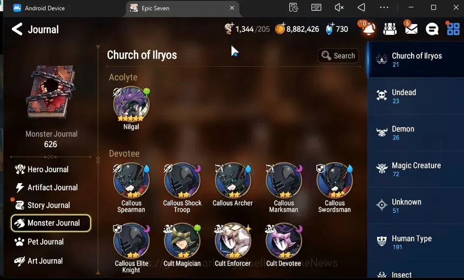 Epic Seven Accounts GLOBAL Unverif|NewEra|3 ML(LC Bellona,DB Senya,R R image 16