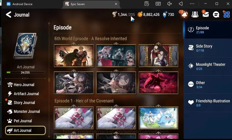 Epic Seven Accounts GLOBAL Unverif|NewEra|3 ML(LC Bellona,DB Senya,R R image 18