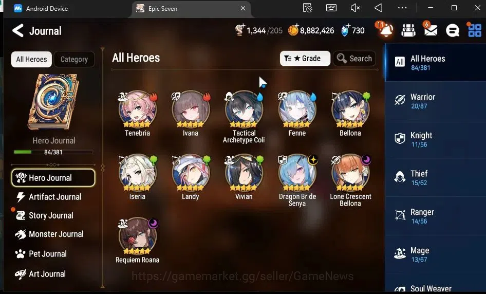 Epic Seven Accounts GLOBAL Unverif|NewEra|3 ML(LC Bellona,DB Senya,R R image 6