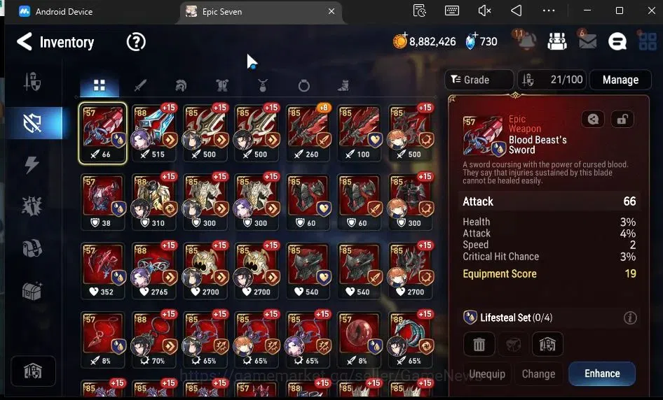 Epic Seven Accounts GLOBAL Unverif|NewEra|3 ML(LC Bellona,DB Senya,R R image 9