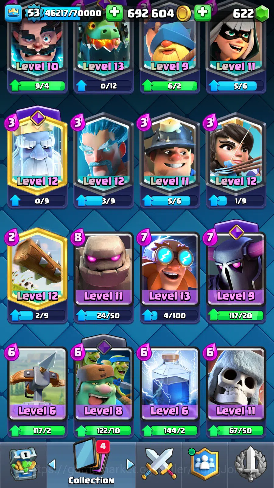 Clash Royale Accounts Lv 53|Trophy 9211|KTL 11|Limit Skin| Total Card 12 image 10