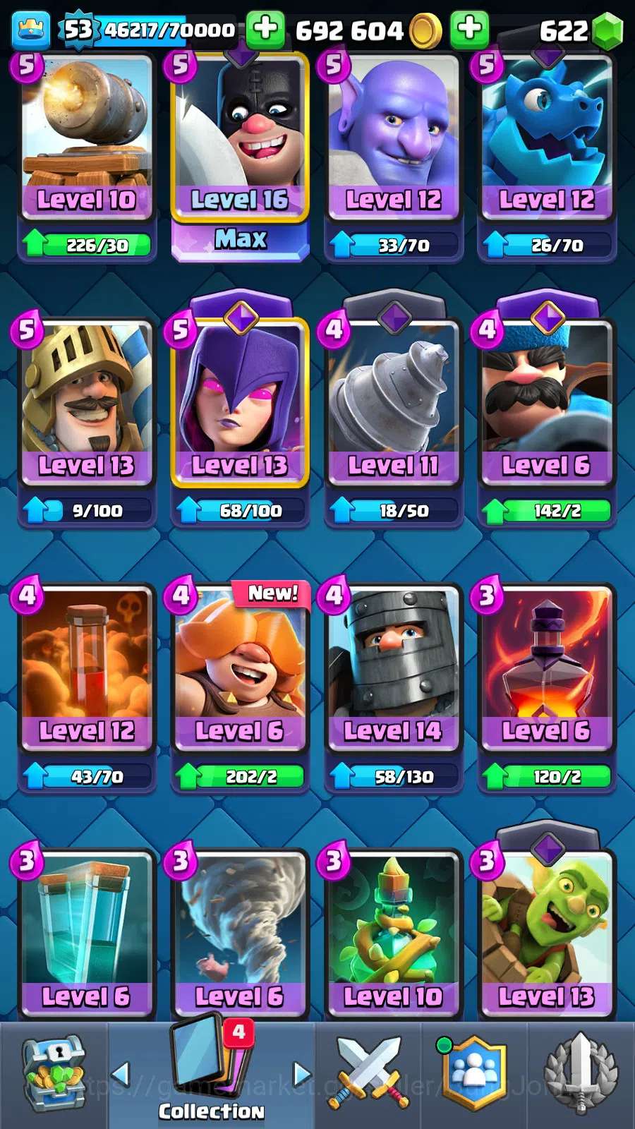 Clash Royale Accounts Lv 53|Trophy 9211|KTL 11|Limit Skin| Total Card 12 image 11