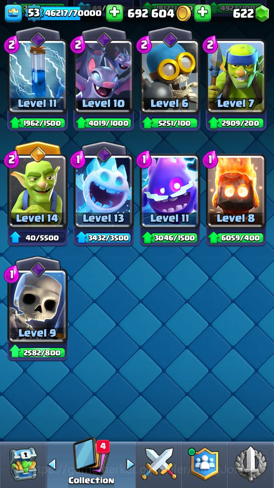 Clash Royale Accounts Lv 53|Trophy 9211|KTL 11|Limit Skin| Total Card 12 image 15