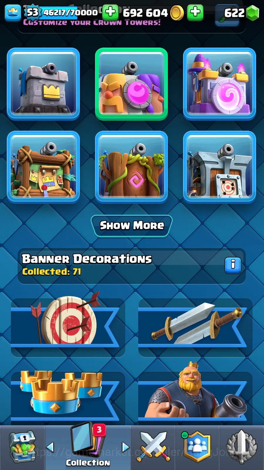 Clash Royale Accounts Lv 53|Trophy 9211|KTL 11|Limit Skin| Total Card 12 image 19