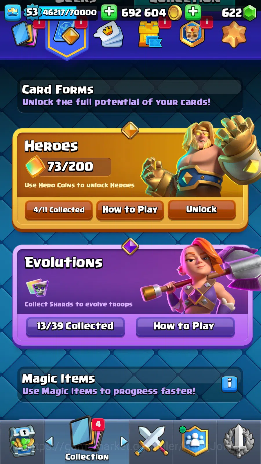 Clash Royale Accounts Lv 53|Trophy 9211|KTL 11|Limit Skin| Total Card 12 image 5