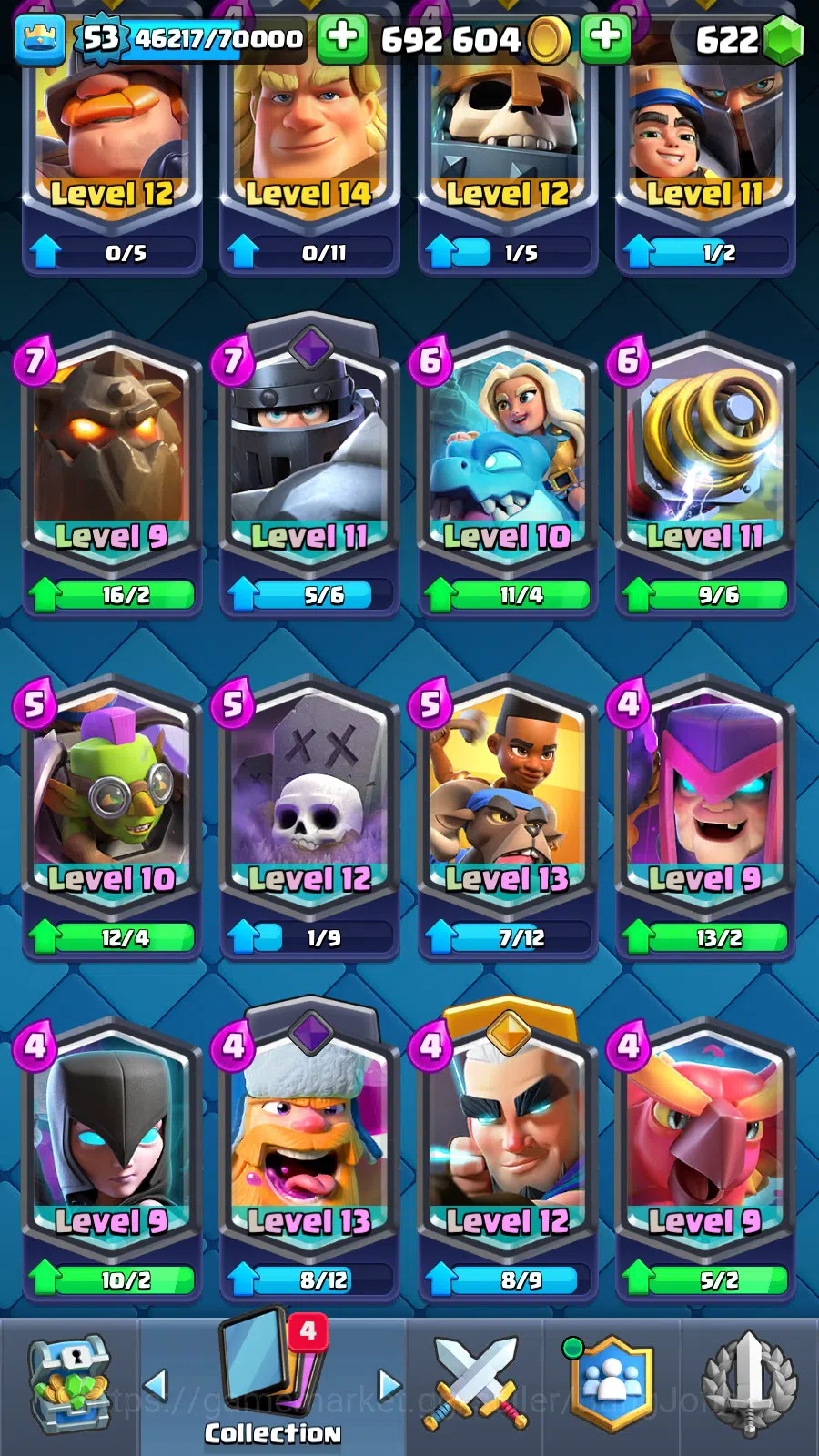 Clash Royale Accounts Lv 53|Trophy 9211|KTL 11|Limit Skin| Total Card 12 image 9