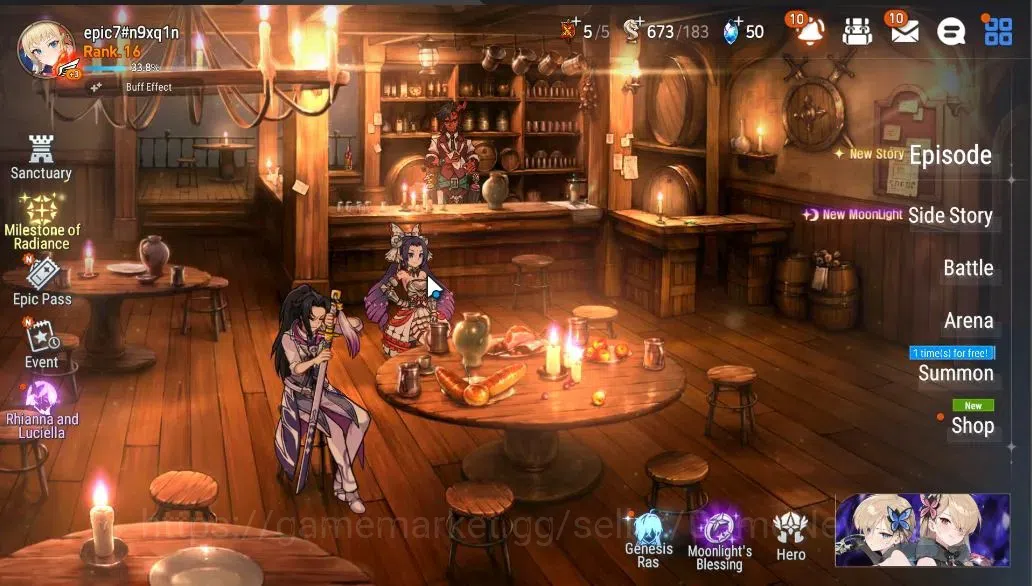 Epic Seven Accounts GLOBAL Unverif|NewEra|2 ML(Rhinna&Luciella,Operato image 1