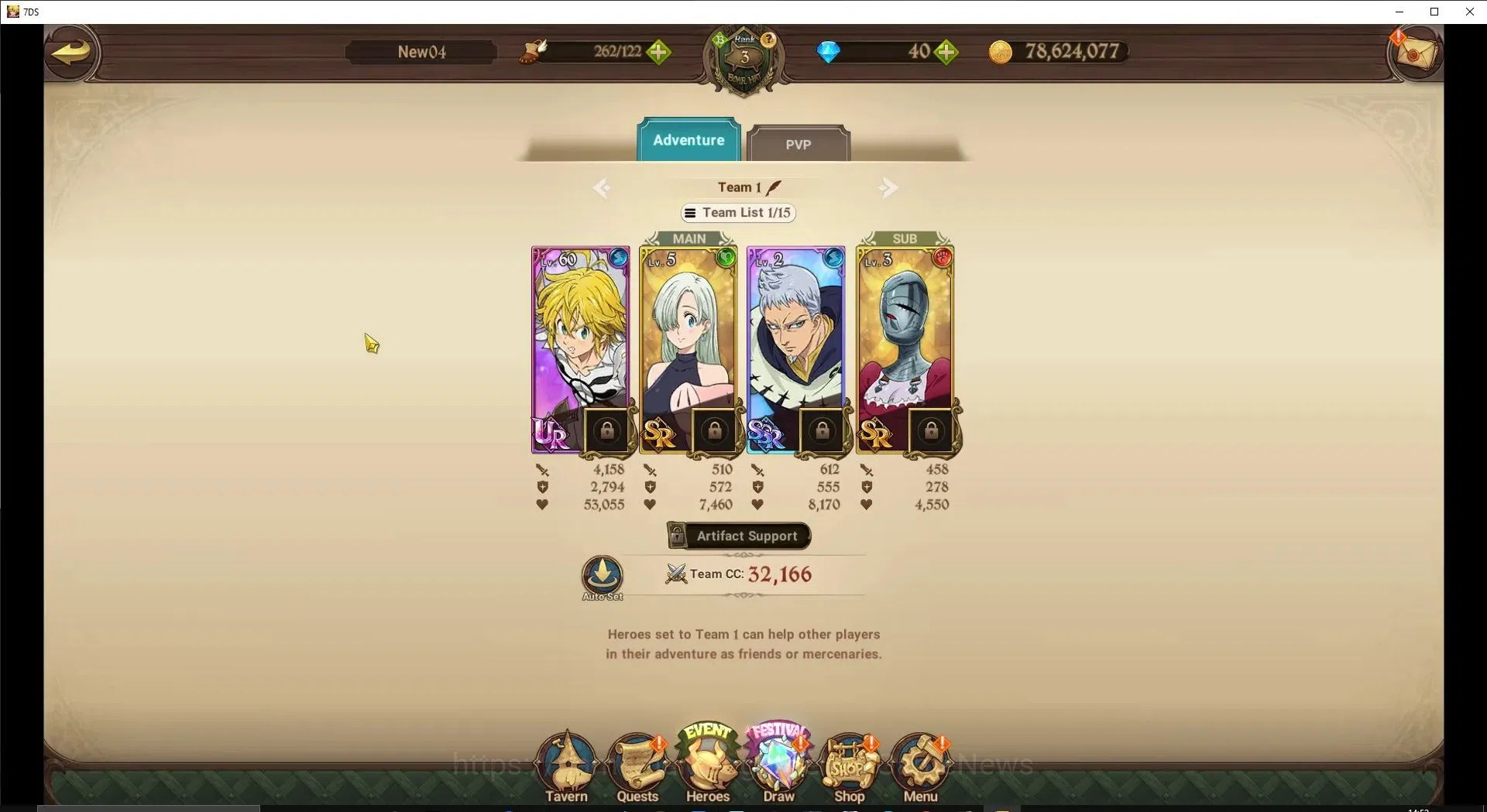 The Seven Deadly Sins: Grand Cross Accounts GLOBAL|310K CC|40 DM|Chapter 1|5 UR|Nemesis Meliod image 5