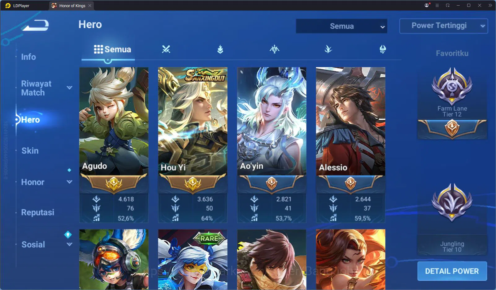 Honor of Kings Accounts Global 85 Hero 56 Skin | Farm Lane T12 | SXD Hou Y image 20