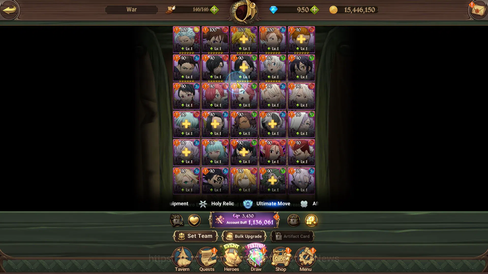 The Seven Deadly Sins: Grand Cross Accounts Global |1,1M CC|Starter CH 4|950 Dm| 2 UR+Collab F image 5