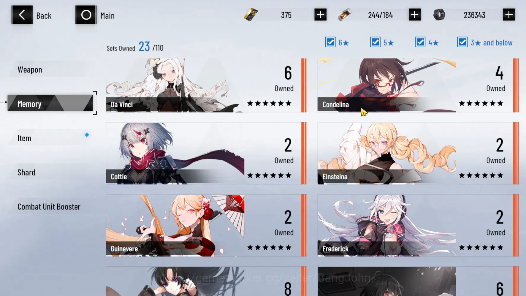 Punishing: Gray Raven Accounts ASIA | LV.67 | Bianca Veritas SS Sign, Lee Palefir image 13