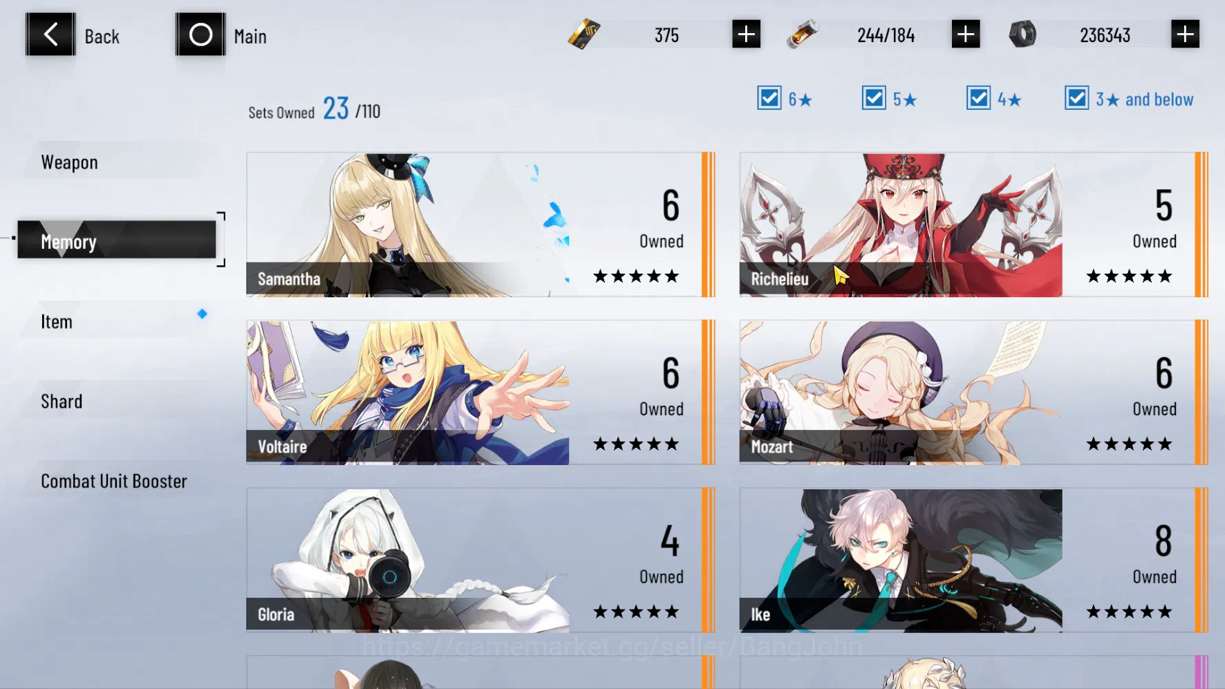 Punishing: Gray Raven Accounts ASIA | LV.67 | Bianca Veritas SS Sign, Lee Palefir image 15