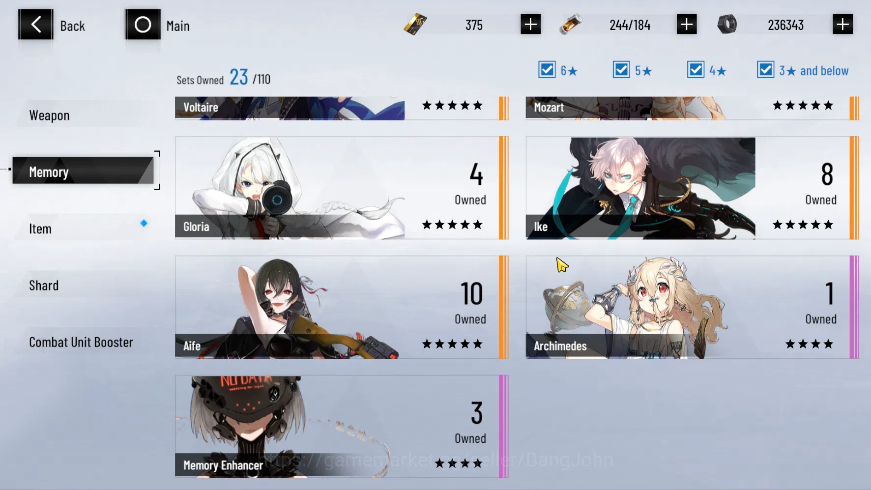 Punishing: Gray Raven Accounts ASIA | LV.67 | Bianca Veritas SS Sign, Lee Palefir image 16