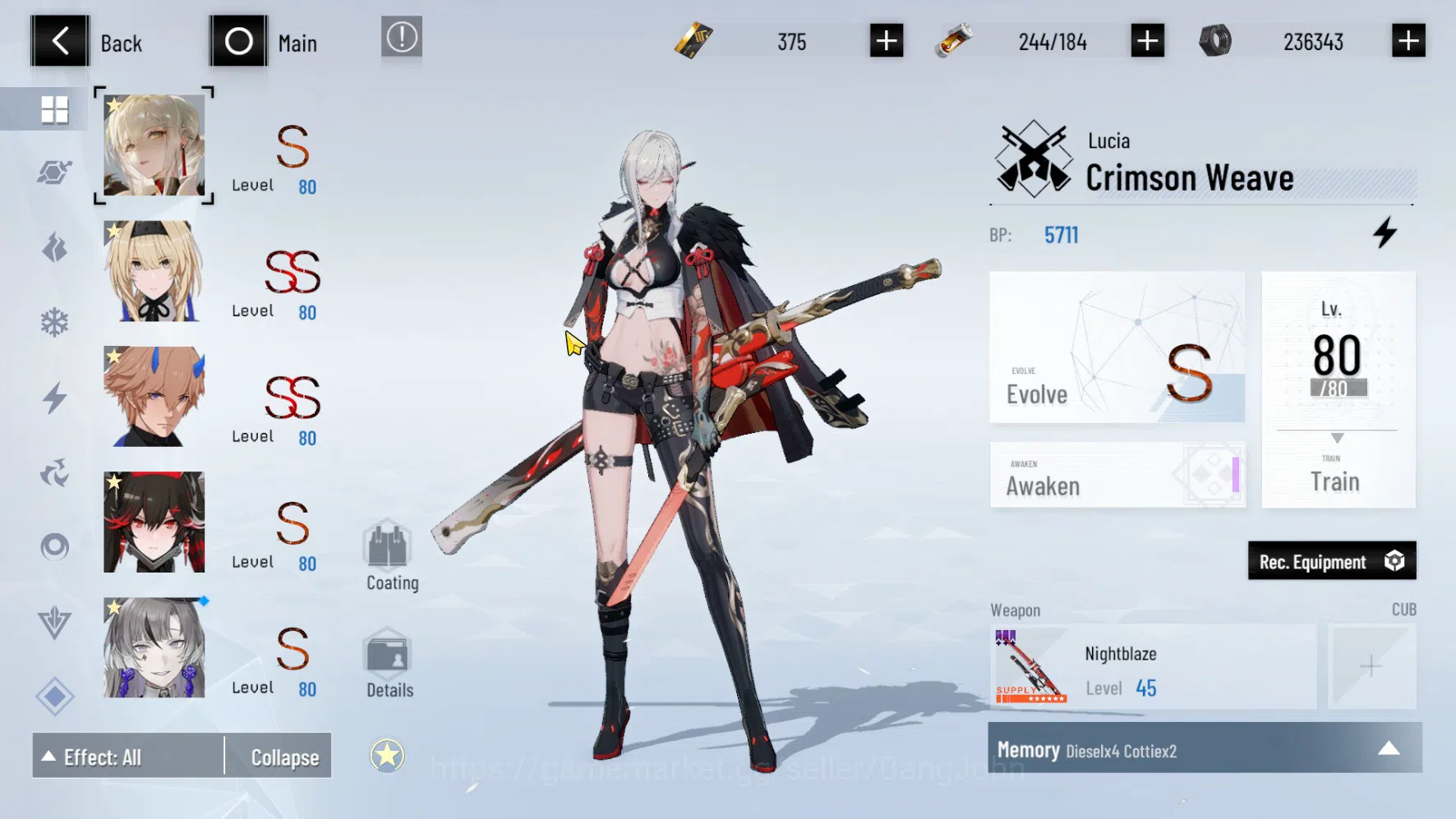 Punishing: Gray Raven Accounts ASIA | LV.67 | Bianca Veritas SS Sign, Lee Palefir image 2