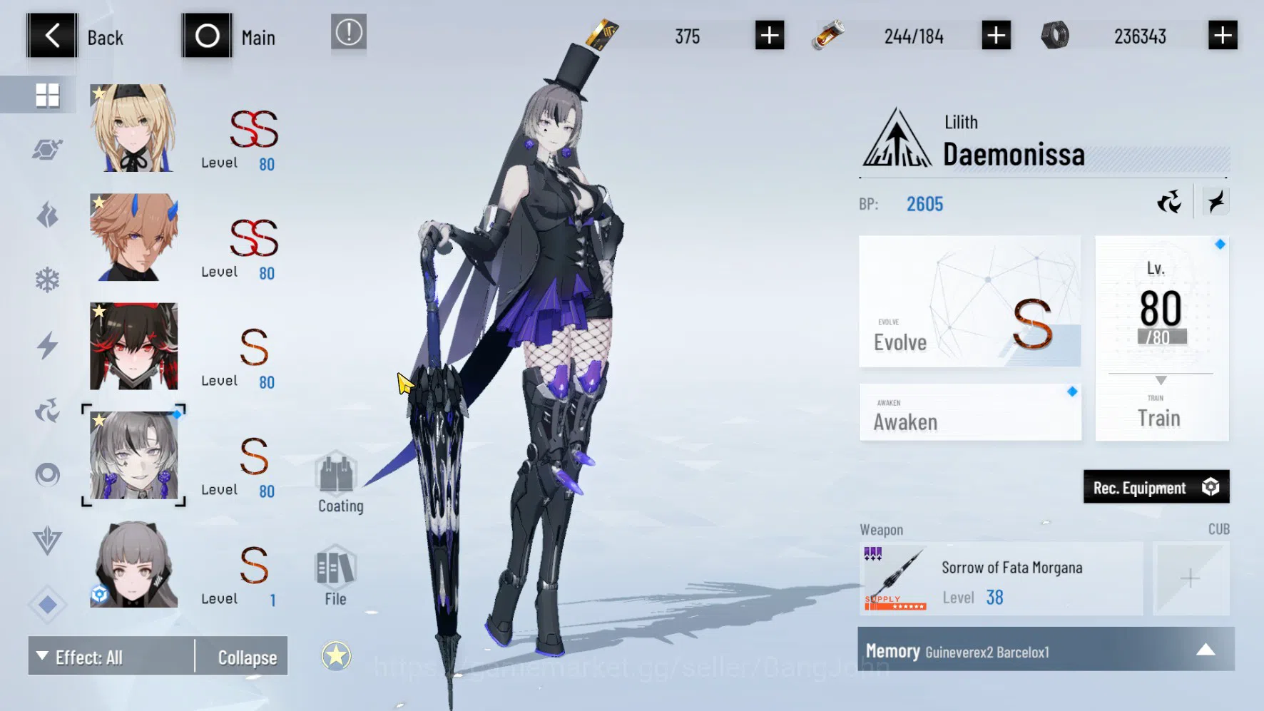 Punishing: Gray Raven Accounts ASIA | LV.67 | Bianca Veritas SS Sign, Lee Palefir image 7
