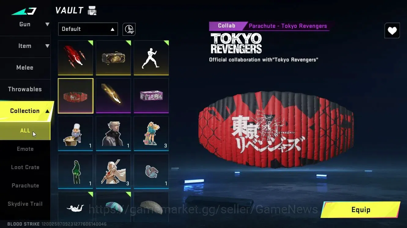 Blood Strike Accounts ASIA|ETERNAL DEagle Lv2|Collab TR[JACK,Parachute]| image 18