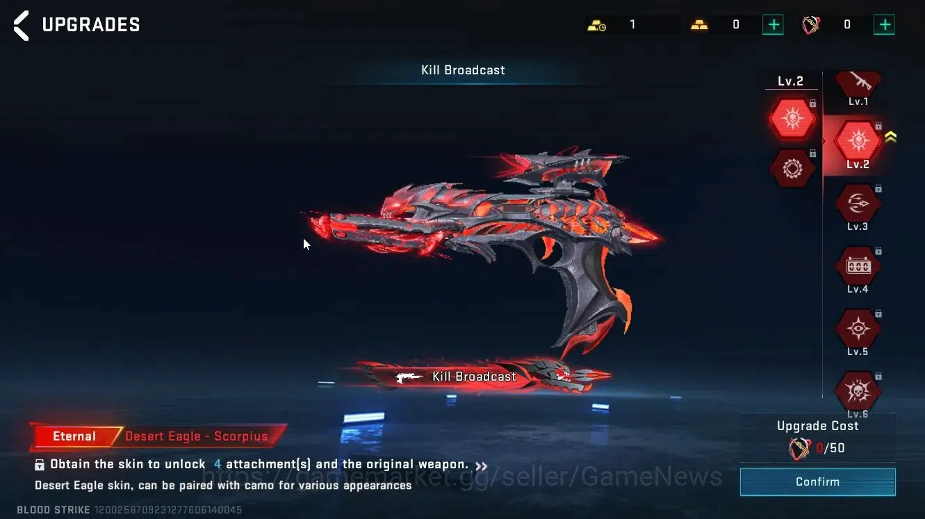 Blood Strike Accounts ASIA|ETERNAL DEagle Lv2|Collab TR[JACK,Parachute]| image 8