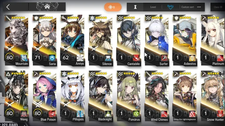 Arknights Accounts Mid-Tier Global|lv 45|84 total OP|1 Limit (Wang) 3*6 (Saria,Mountain)|Story 3-6|oro 18k|Check SS|AK046B 1