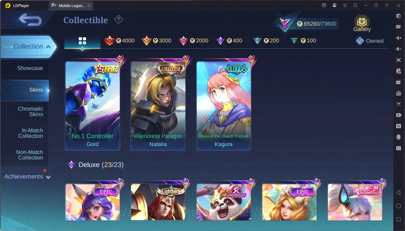Mobile Legends: Bang Bang Accounts Collector Global |Hero 133|Skin 289|Renowned|TFM Roger|KOF Karina|CLOUDS Kagura|CC 7