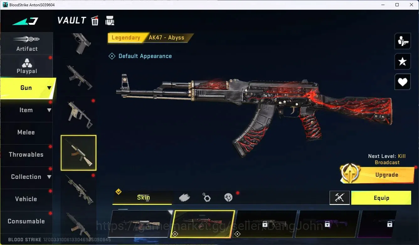 Blood Strike Accounts ASIA|Collab MCX - EVA-00|7 Legendary Gun|Collab Et image 3