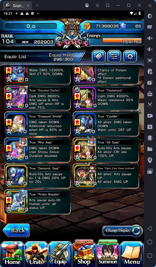 Grand Summoners Accounts GLOBAL|Ascend 18|Rank 104|Houka Inumuta TW|Summer  image 3