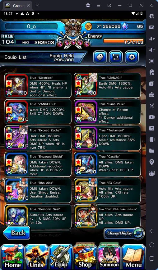 Grand Summoners Accounts GLOBAL|Ascend 18|Rank 104|Houka Inumuta TW|Summer  image 4