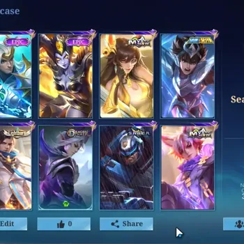 Mobile Legends: Bang Bang Accounts Others Hero 75|Skin 109|DragonTamer Ling,Lightborn Granger,SABER Johnson,MysticMeow