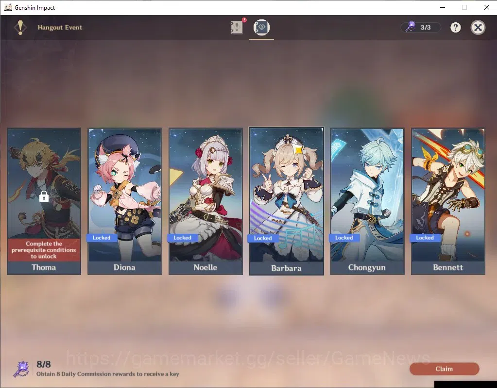 Genshin Impact Accounts Asia|AR 50|3 Limited + 1 (*5 Weapon)|Varka,Nicole, image 18