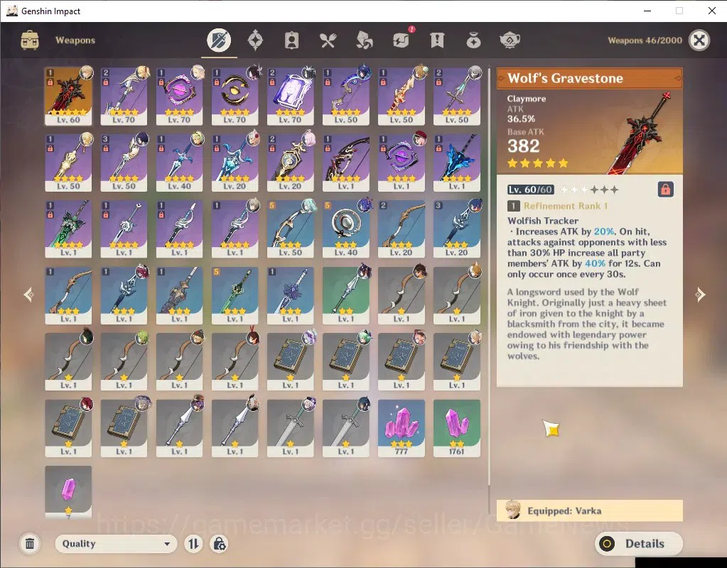 Genshin Impact Accounts Asia|AR 50|3 Limited + 1 (*5 Weapon)|Varka,Nicole, image 3