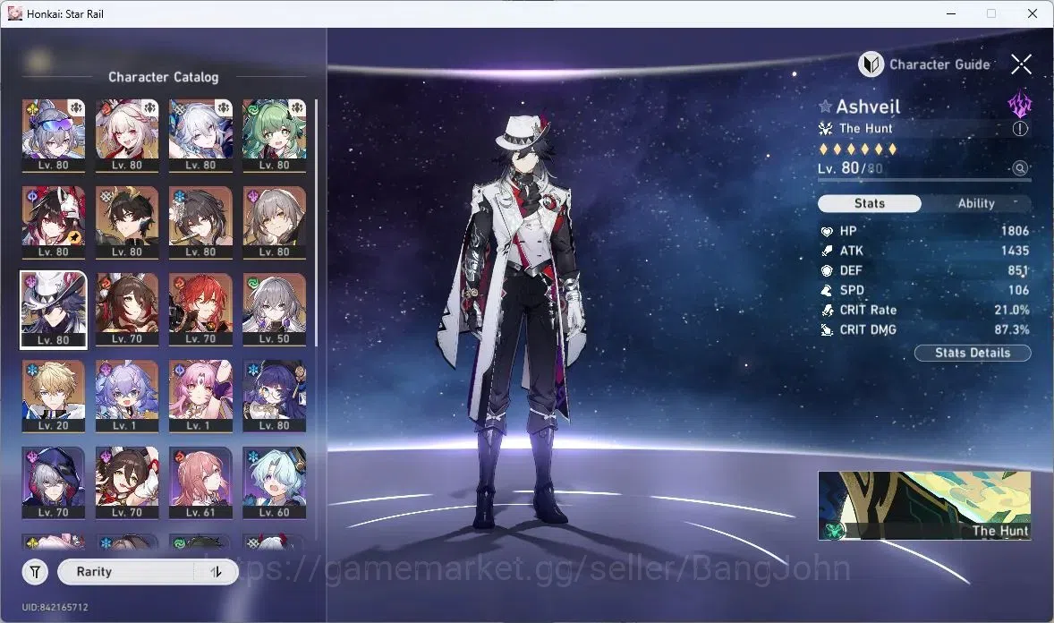Honkai Star Rail Accounts ASIA | TL 67, Silver Wolf LV.999, Ruan Mei, Dan He image 3