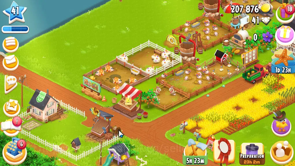 Hay Day Accounts Level 41 | Barn Storage 1100 + Silo Storage 650 | 207k Coins, 41 Diamonds |CN ON|Log Supercell ID|Take 4