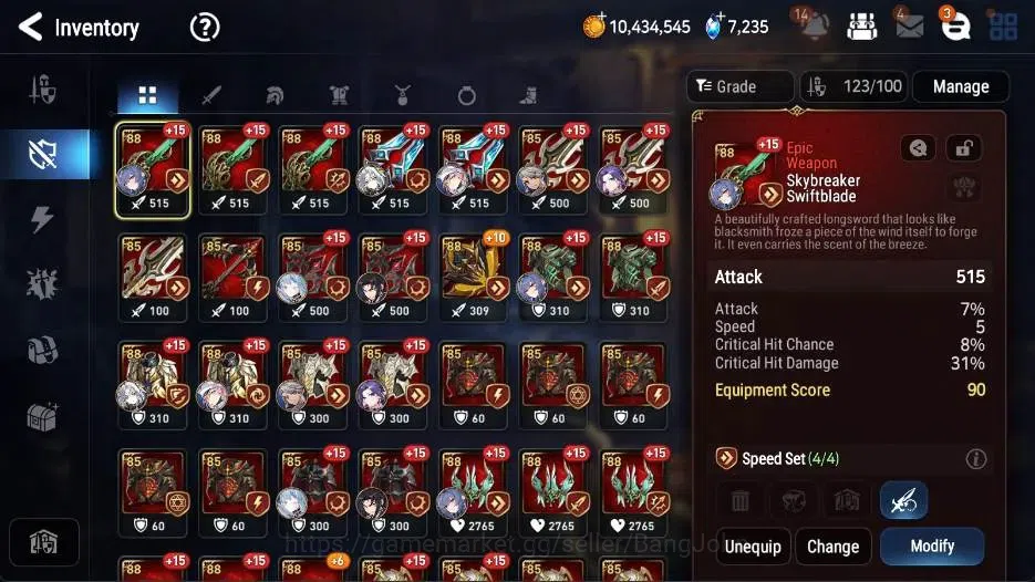 Epic Seven Accounts Global Unverif |6 ML(RO Light,NM Luna,DP Aria,M Ch image 14