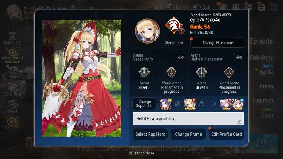 Epic Seven Accounts Global Unverif |6 ML(RO Light,NM Luna,DP Aria,M Ch image 2