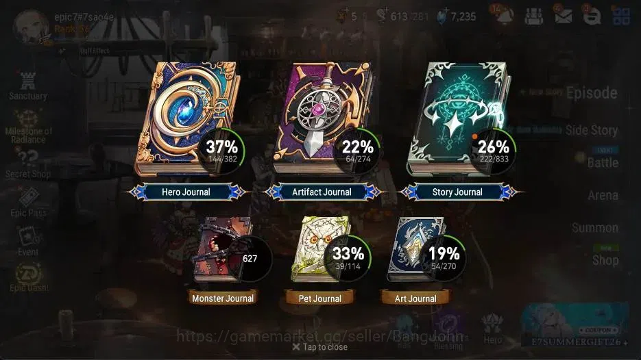 Epic Seven Accounts Global Unverif |6 ML(RO Light,NM Luna,DP Aria,M Ch image 3