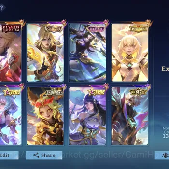 Mobile Legends: Bang Bang Accounts Rare Skin Exalted Collector / 413 SKIN | Lancelot Kishin + Ling Collector + Joy Champion