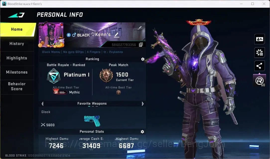 Blood Strike Accounts ASIA | 1 EVO: FAL-Evolved Draco | 2 AOT GUNS | 2 E image 1