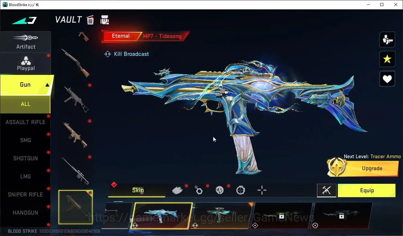 Blood Strike Accounts Collab Skin Asia|Eternal MP7 TideSong Lv2+Collab LS Mr Iguana,M4A1 Bof,OPM SKS,Ethan,Ezio-Kraken|11 1