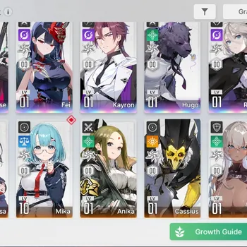 Chaos Zero Nightmare Accounts Global|Lv54| 5 SSR 1 Limited [RossweisseM2,Fei,Kayron,Hugo,Renoa]|12 SR