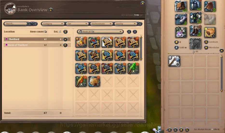 Albion Online Accounts ASIA | 2,76M Total Fame - 5M Silver | T8 Lumberjac image 2