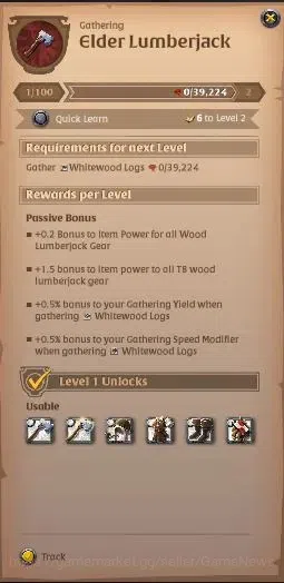 Albion Online Accounts ASIA | 2,76M Total Fame - 5M Silver | T8 Lumberjac image 4