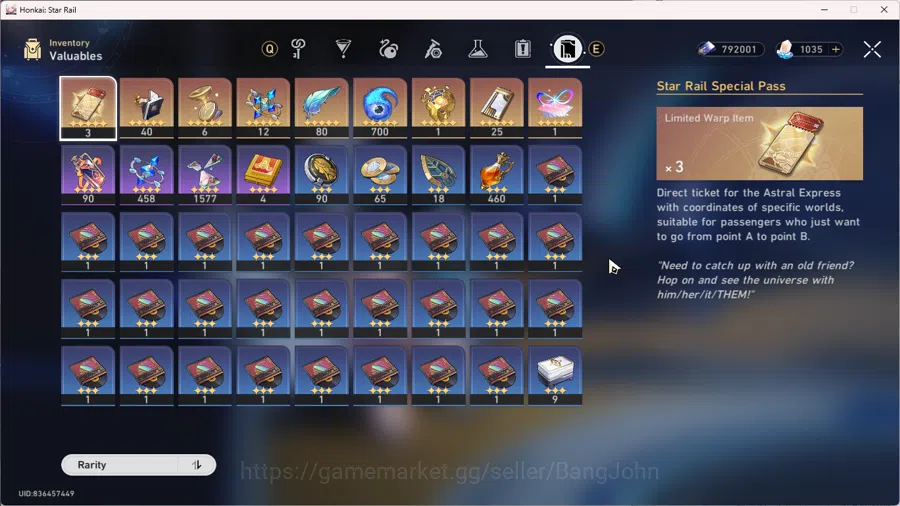 Honkai Star Rail Accounts Others ASIA | TL 67 | TIM Premium Phainon | Phainon | 7 Limit | Cerydra | Sunday | Dan Heng PT 10