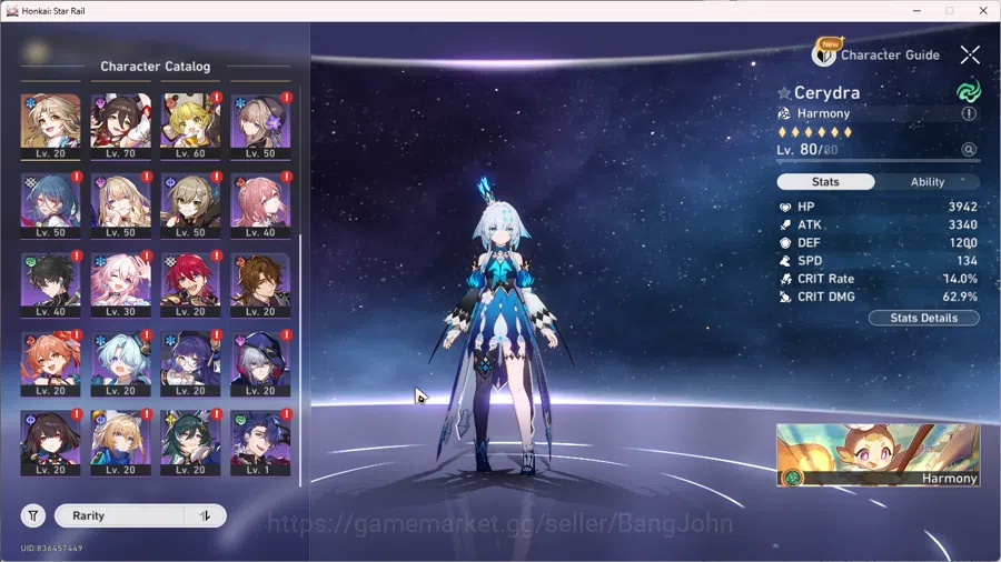 Honkai Star Rail Accounts Others ASIA | TL 67 | TIM Premium Phainon | Phainon | 7 Limit | Cerydra | Sunday | Dan Heng PT 3