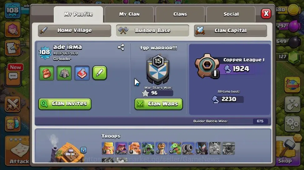 Clash of Clans Accounts LV 108|TH 12 - BH 7|HH 6|Limited Skin|BK 51,AQ 51, image 5