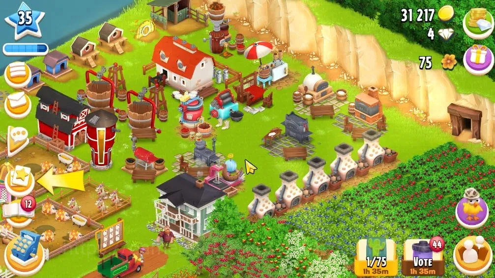 Hay Day Accounts Lvl 35 | Silo Storage 550 + Barn Storage 1050 | La image 1