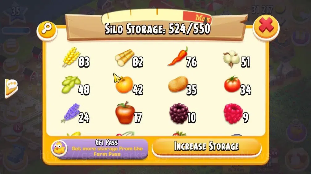 Hay Day Accounts Lvl 35 | Silo Storage 550 + Barn Storage 1050 | La image 10