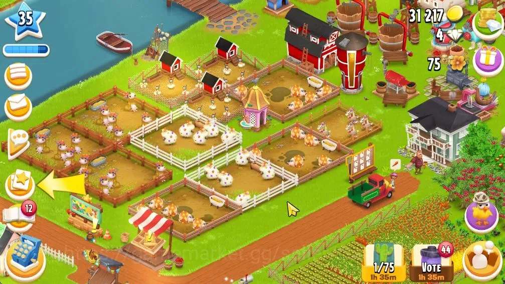 Hay Day Accounts Lvl 35 | Silo Storage 550 + Barn Storage 1050 | La image 4
